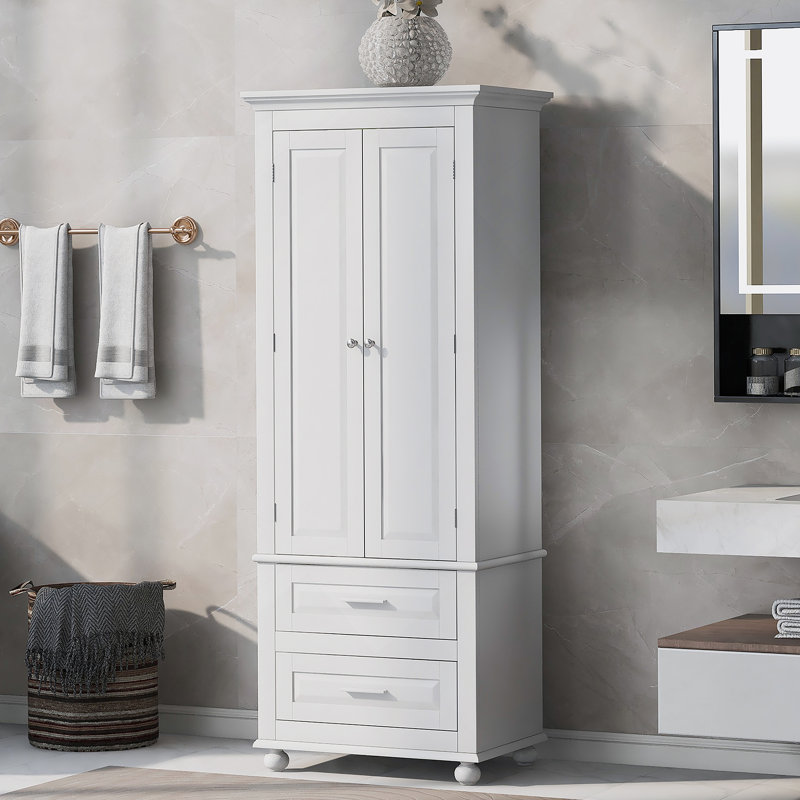 Grande armoire de rangement avec deux tiroirs pour la salle de bain / bureau