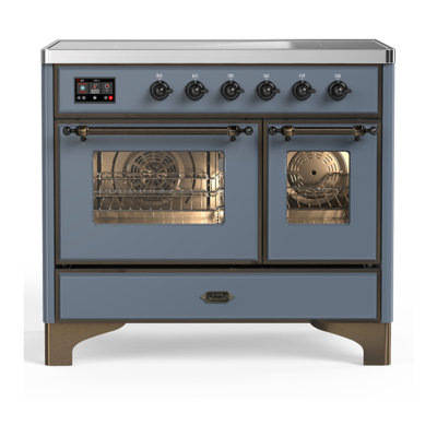 Majestic III Series 40 Inch Induction Range with 6 Induction Elements in Blue Grey (Burnished Trim)