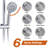 Bathroom Shower Featuring 6 Inch Rain Head And Handheld - Performance Wall Mounted Dual System With 5 Spray Patterns Adjustable Height-121245142
