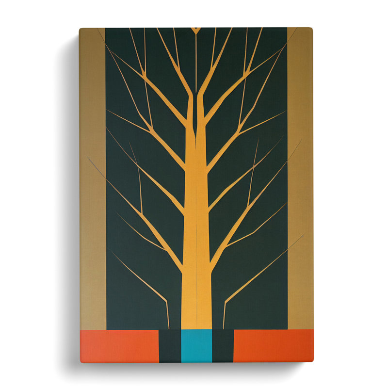 Oak Tree Suprematism - Wrapped Canvas, 60cm H x 40cm W x 3cm D