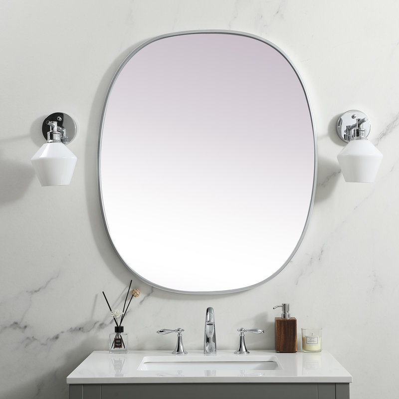 Miroir mural Sabine, Argent, 36 po x 30 po