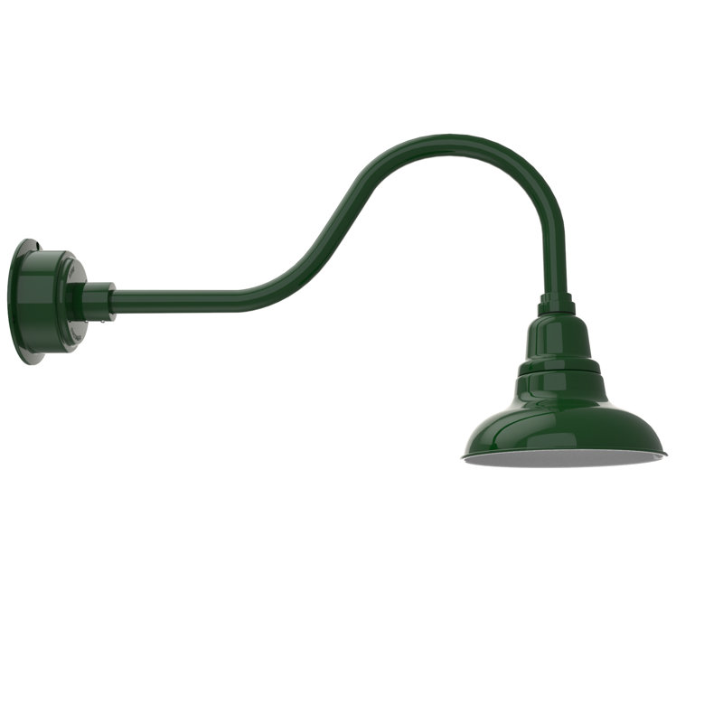 Luminaire de grange d’extérieur à del Idella, Vert rétro, H 16 po x l 8 po x P 32 po