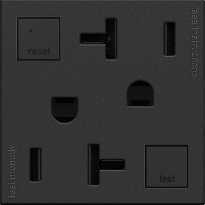 Legrand Adorne AGFTR2202G4 GFCI prise inviolable 20 A graphite, Graphite
