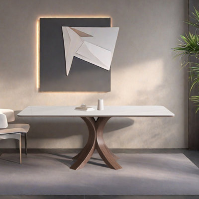 Smooth beauty sintered stone dining table