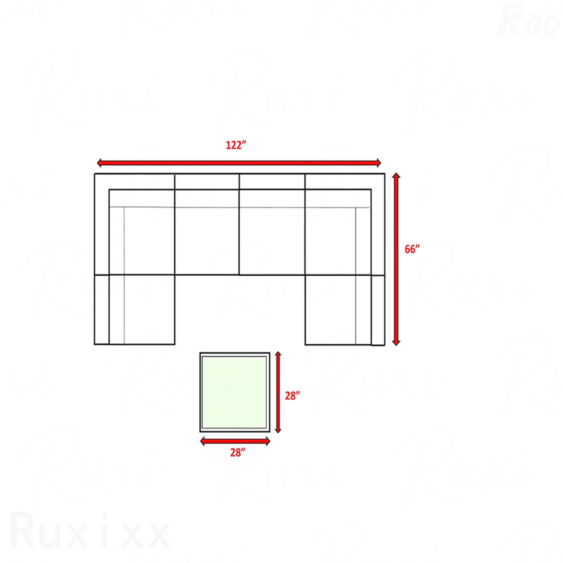 Ensemble de conversation de patio en osier pour 4 personnes avec coussins