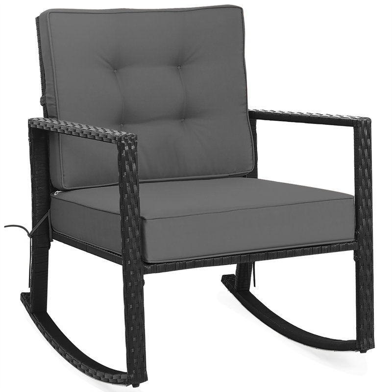 Chaise berçante Alastaire, Gris foncé