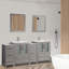  Ensemble de meuble-lavabo double 72 po avec miroir Modern-27042763
