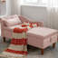 Chaise moderne rose avec rangement - Design élégant et doux en velours-1364999590