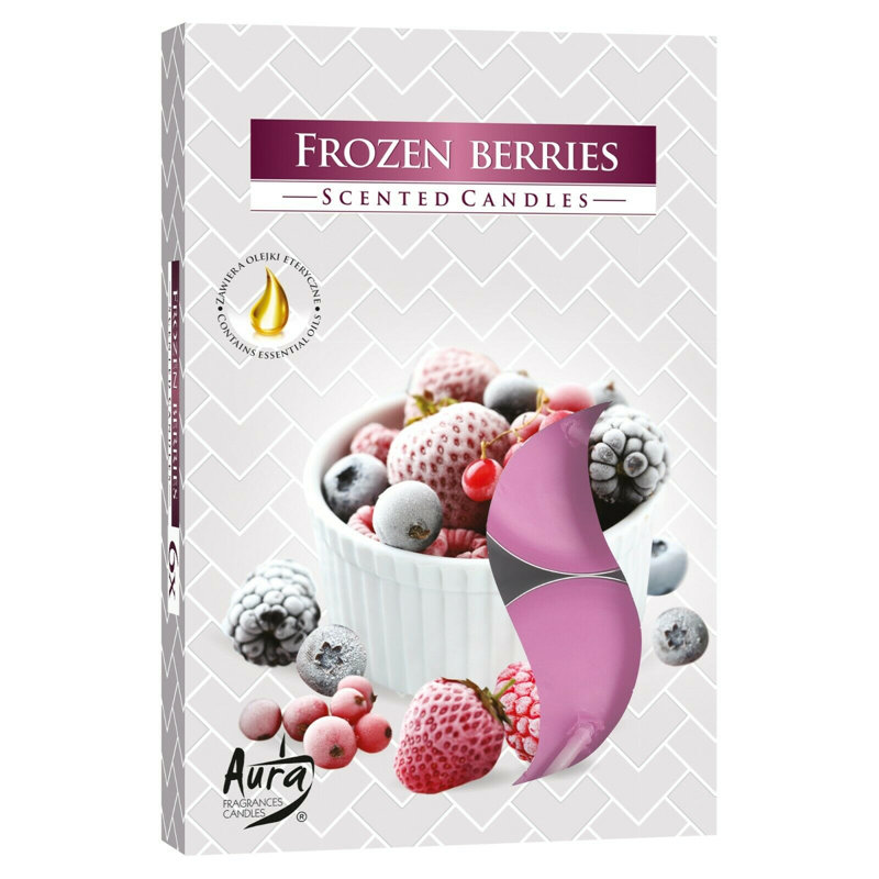 Frozen Berries Scented Tealight Candle with Glass Holder
