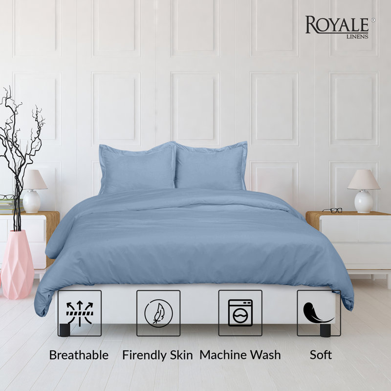 Literie , Housse de couette simple + 1 taie d'oreiller, Bleu