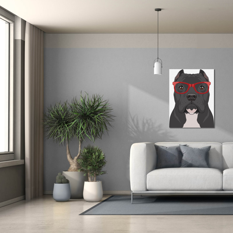 "Pitbull portant des lunettes de hipster 2" par Furbaby Affiliates