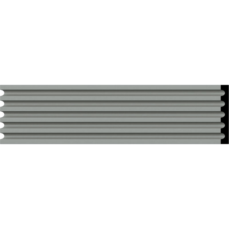 Gray Fluted Polyurethane Window and Door Casing Set