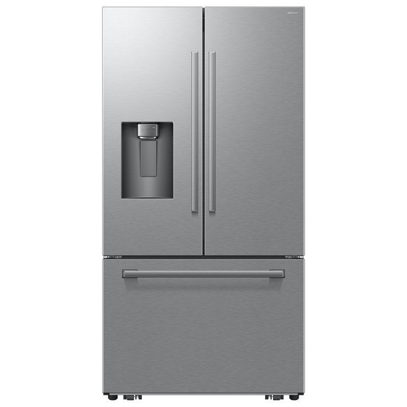 Samsung Bespoke AI 24 cu. ft. Counter Depth 3-Door French Door Refrigerator with Zero Clearance Fit & Dual Auto Ice Maker in Stainless Steel