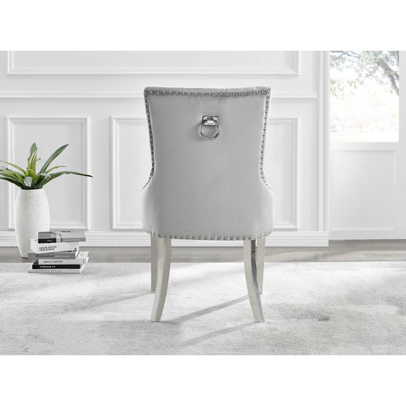 4 - Person Dining Set, Grey/Silver, White