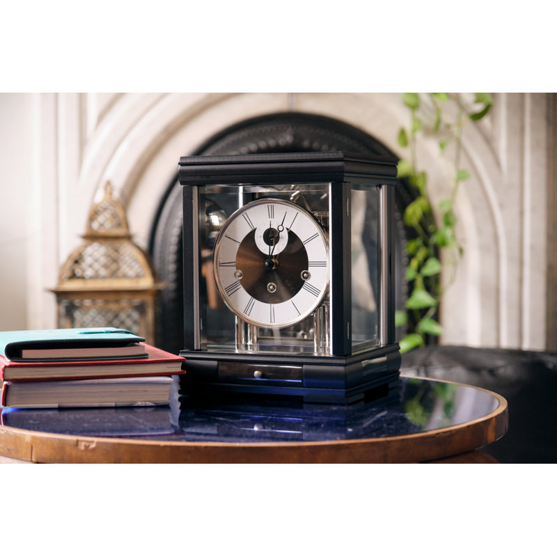 Roman Numeral Mechanical Tabletop Clock Black