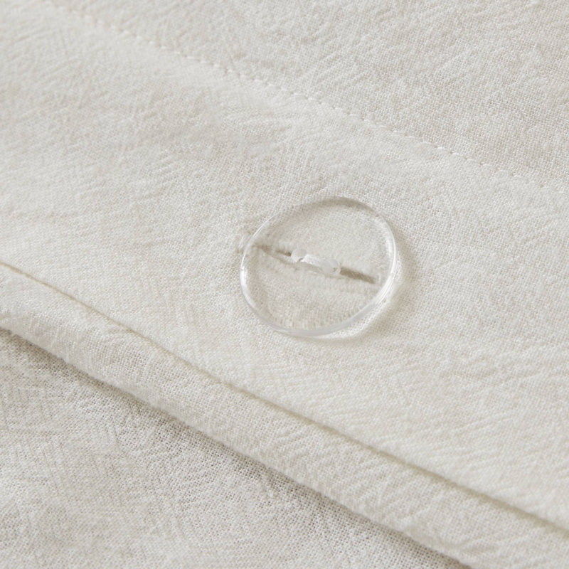 Ensembles de literie de qualité supérieure beige et blanc, mélange de lin et de rayonne, conception moderne pour le confort de la maison