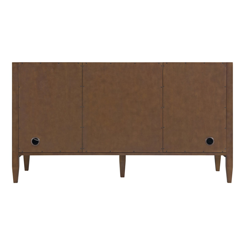 Myrrin 60'' W Double Vanity, Mid-Century Walnut, Eternal Jasmine Pearl