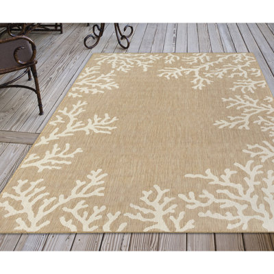 Tapis intérieur / extérieur beige Mancilla