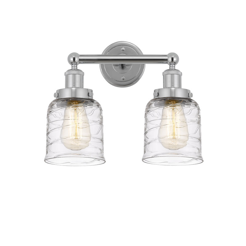 Éclairage pour meuble-lavabo à 2 lumières à intensité variable Corralitos, Transparent, Chrome poli