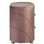 Table de chevet contemporaine de style rose avec une texture de velours doux et des tiroirs fonctionnels