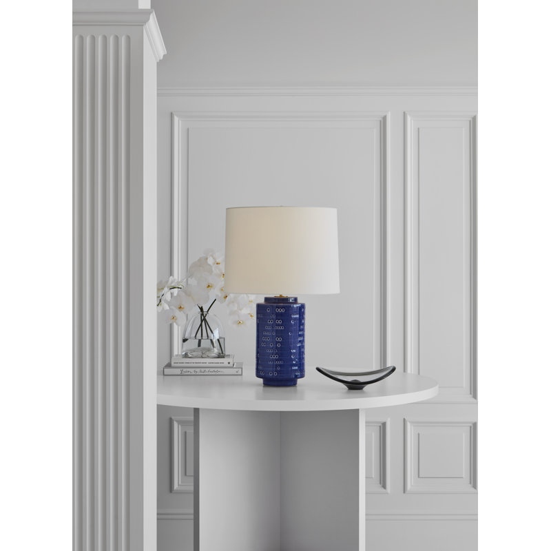 Darina Table Lamp, Pebbled Blue