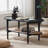 Arzate Solid Wood Oval Coffee Table with Rattan Shelf Single Coffee Table for Bedroom Small Space-937453786