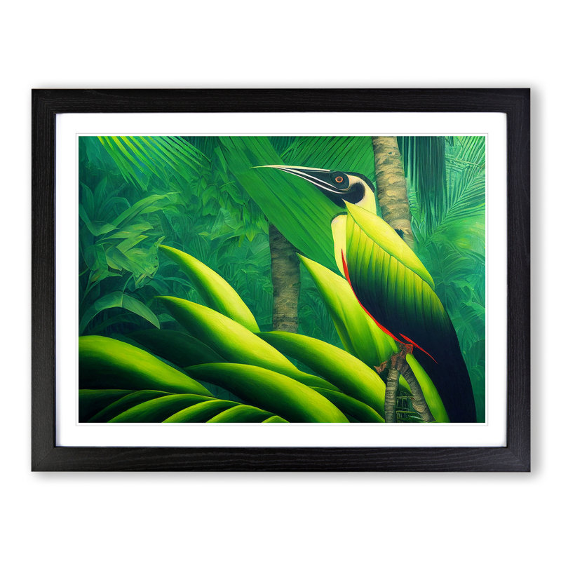 Gorgeous Bird - Single Picture Frame Print, Black Framed, 46cm H x 64cm W x 2cm D