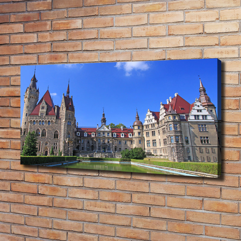 Castle Of Moszna Poland - Wrapped Canvas Print
