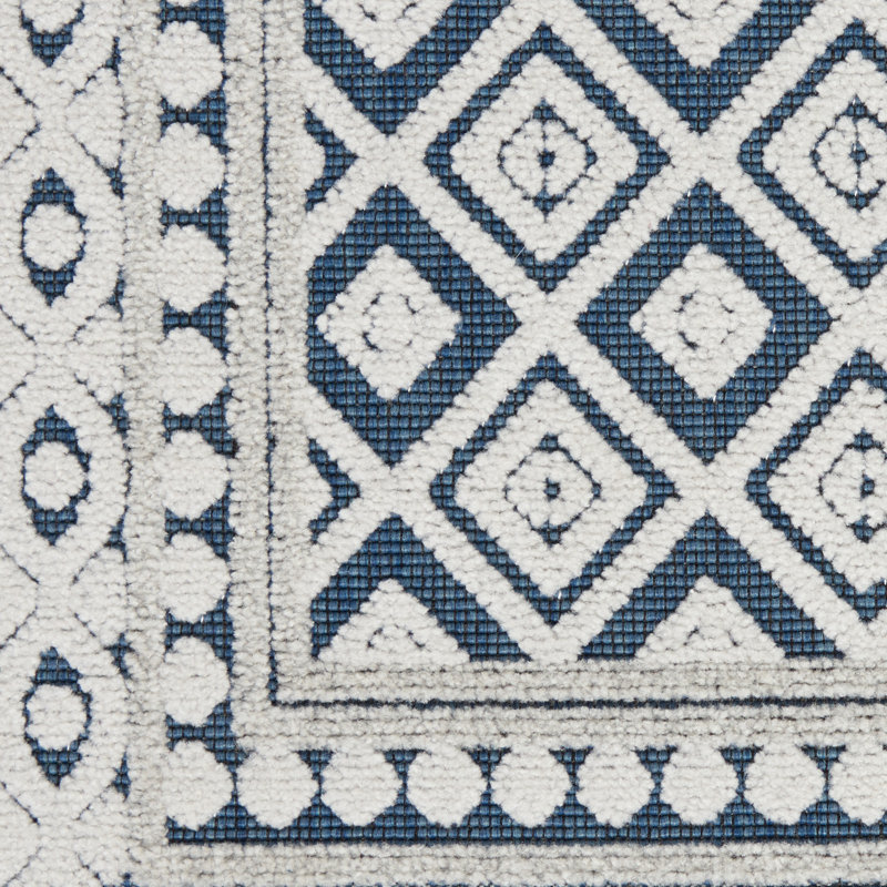 Tapis bleu moderne Romelia, Rectangle 5 pi 3 po x 7 pi 3 po
