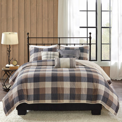 Ensemble de literie matelassée en polyester luxueux pour chalet rustique