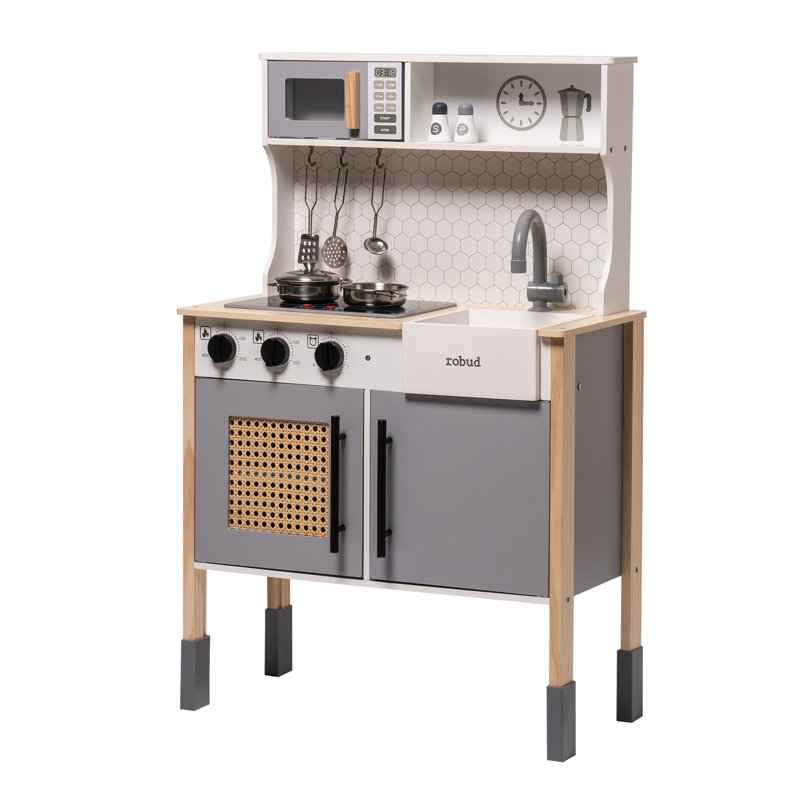 Preschool Play Kitchen Set, Gray