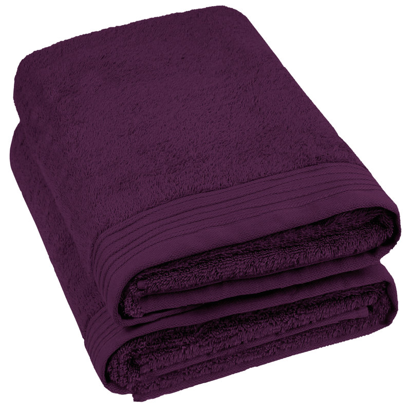 Lorena Midweight Bath Sheet, Plum