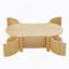 Table basse ovale cannelée avec rangement pour le salon, bois d'hévéa massif, 1 tablette et 2 portes de rangement ouvertes, naturel, 47 po-68783097