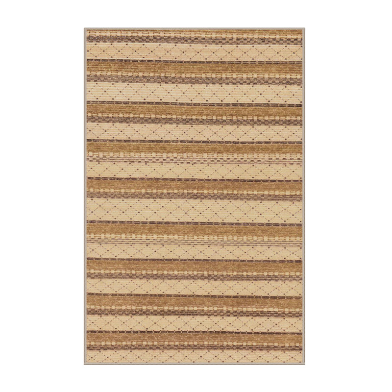 Tapis abstrait à motif abstrait moderne, Rectangle de 5 pi x 8 pi