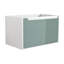 Meuble-lavabo compact avec finition rouille et grande capacité de rangement-119805306