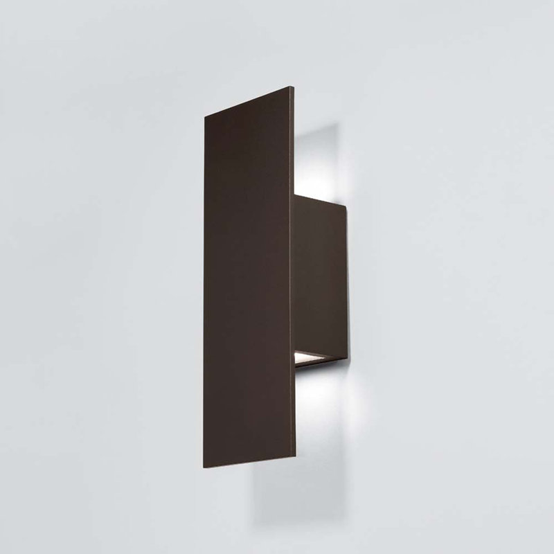 Icon LED Outdoor Flush Mount, Bronze, 14" H x 3.25" W x 5" D