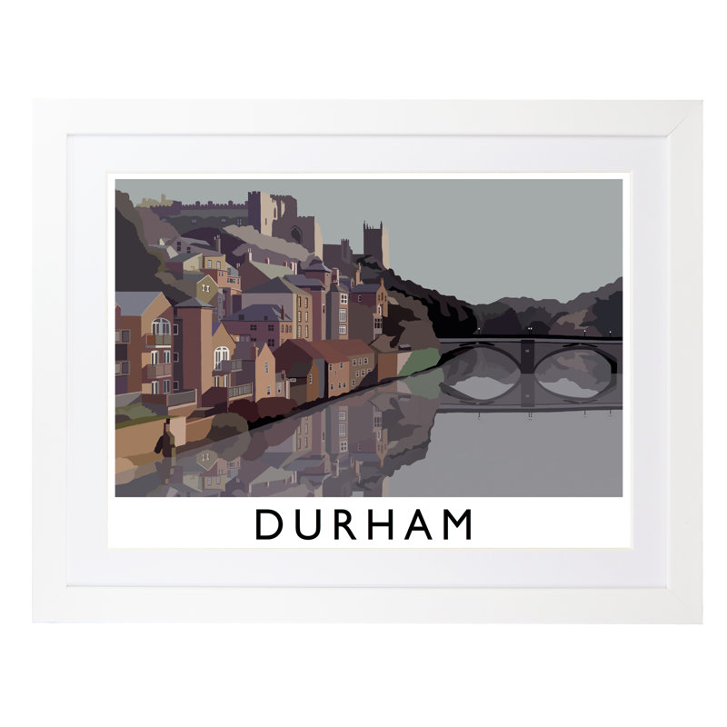 Durham by Richard O'Neil - Print, White Wood Frame, 33.5 cm H x 43.5 cm W x 2.2 cm D