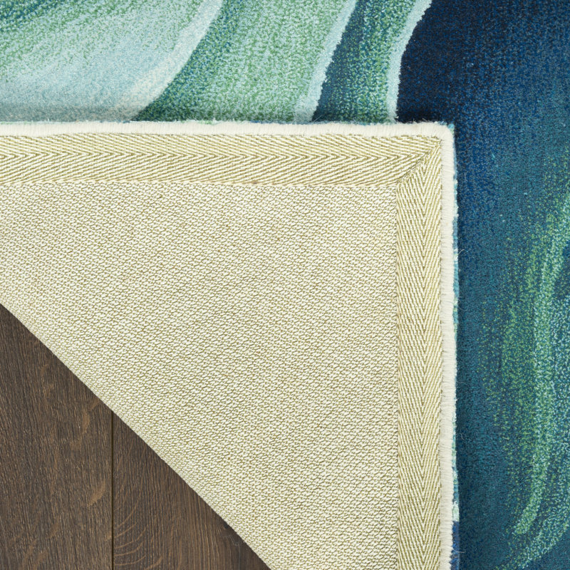  Tapis d'intérieur moderne vert argenté 2 pi x 3 pi Prismatic, Rectangle 2 pi x 3 pi
