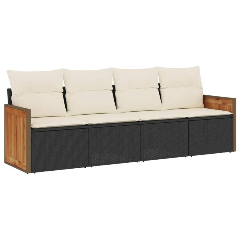 Ensemble de canapé de jardin en rotin PE 4 pièces Vidaxl