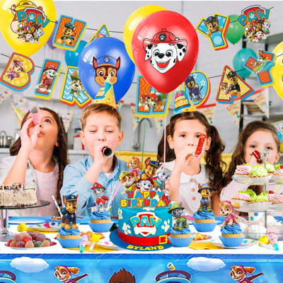 Ensemble de 29 décorations de fête d'anniversaire Paw Patrol, ensemble de décorations de fête Paw Patrol pour enfants