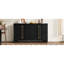 Buffet noir avec beaucoup de rangement et un superbe design polyvalent