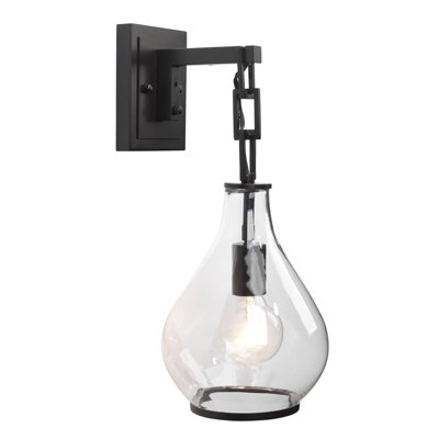 Tear Drop Steel Armed Sconce