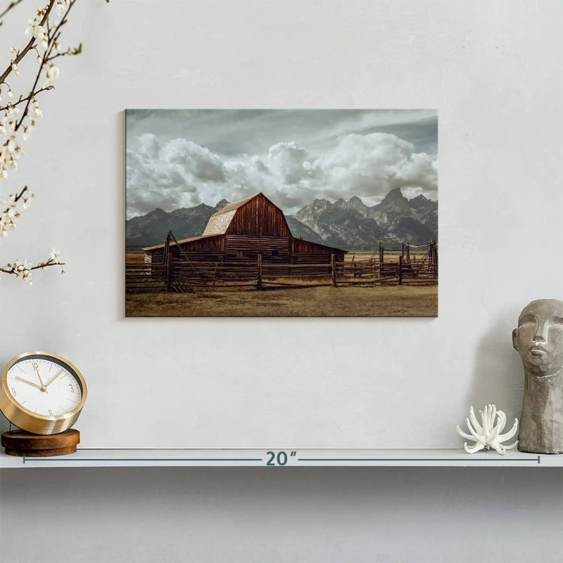 Grand Teton Barn, 8" H x 12" W