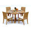 5 Pcs Grade-A Teak Wood Dining Set: 60" Round Table And 4 Lagos Armless Chairs #11LG1200-53398843