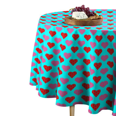Sneffels Hearts Round Tablecloth