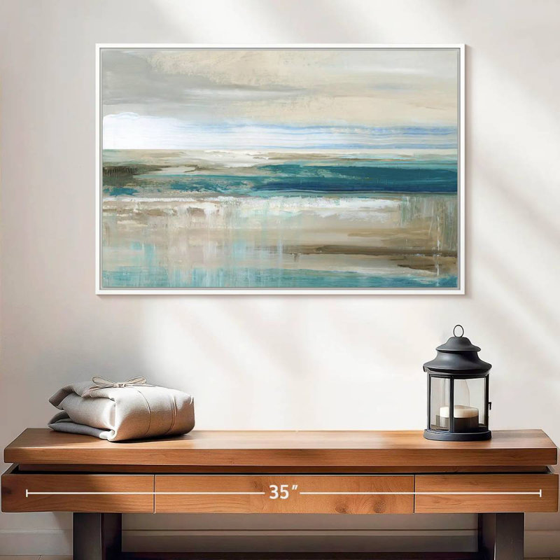 Mer de Kofi, Cadre flottant blanc, 25 po x 17 po