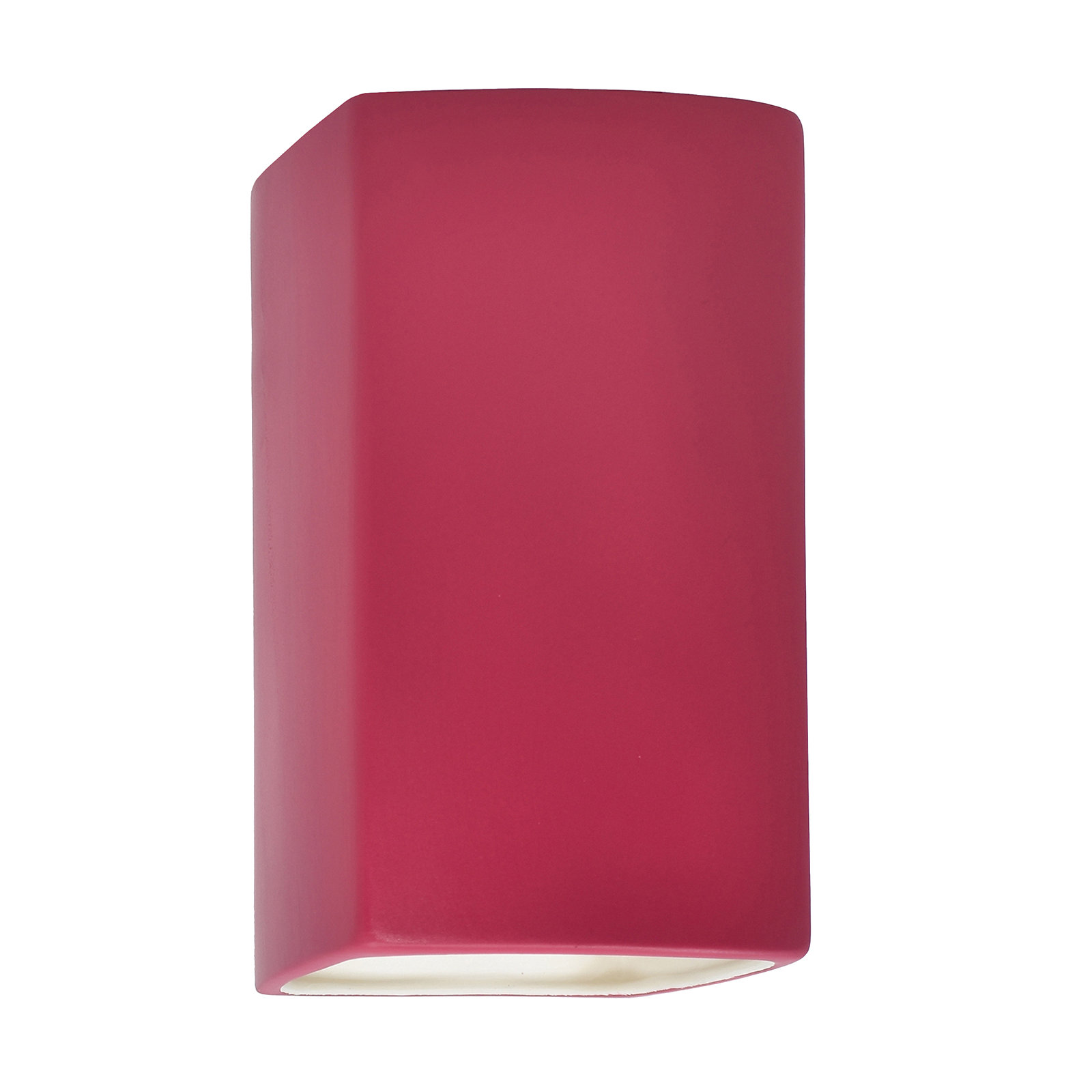 Nomad Outdoor Ceramic LED Wall Light, Cerise, Integrated LED, 9.5" H x 5.25" W x 4.5" D