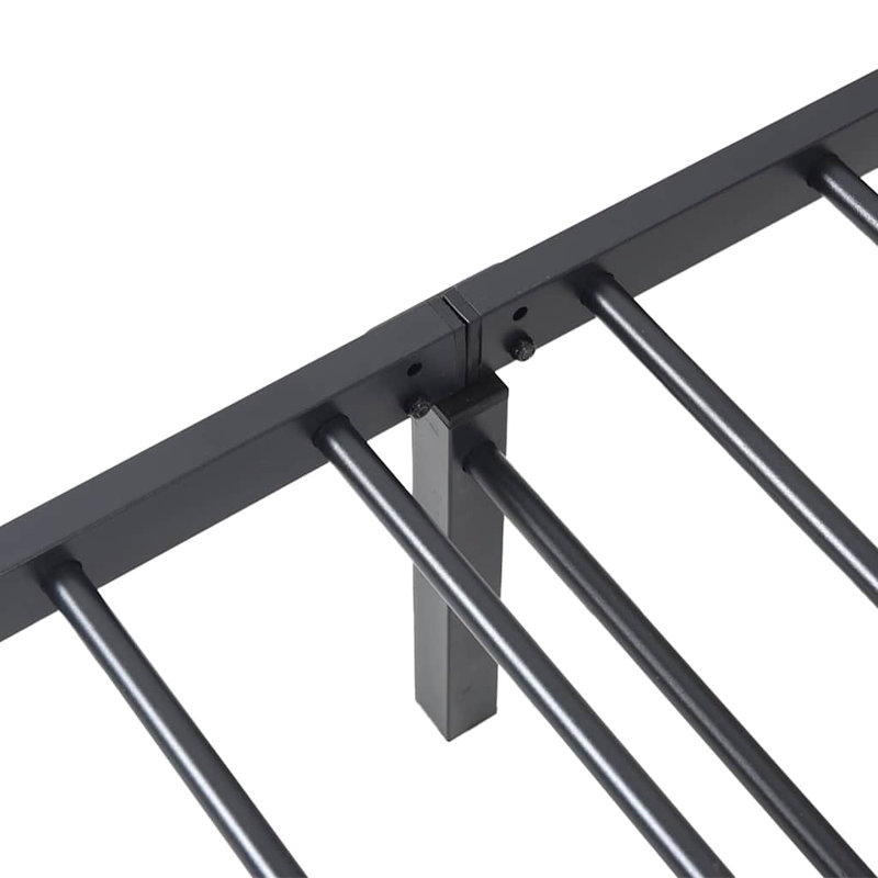 Bed Frame Without Mattress Foldable Steel, 79.5 x 212cm, Black