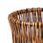 Small Handwoven Willow Waste Basket with Removable Liner Rich