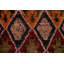 Tapis brun / orange / rouge en laine noué à la main de conception unique 8 pi 6 po x 10 pi New Age
